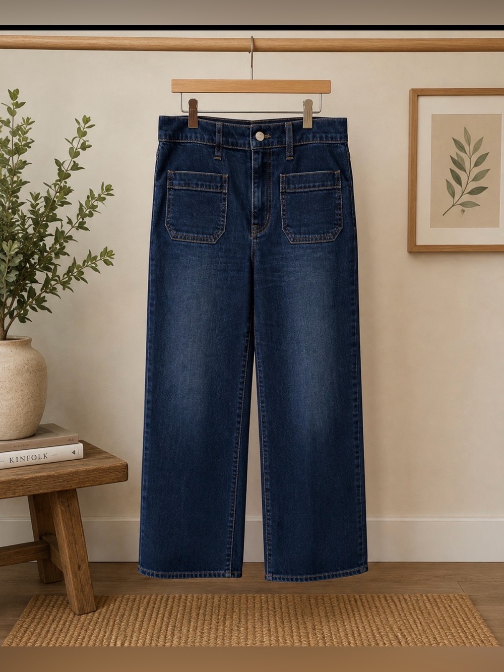 J.crew waist 26 blue jeans high rise slim wide leg